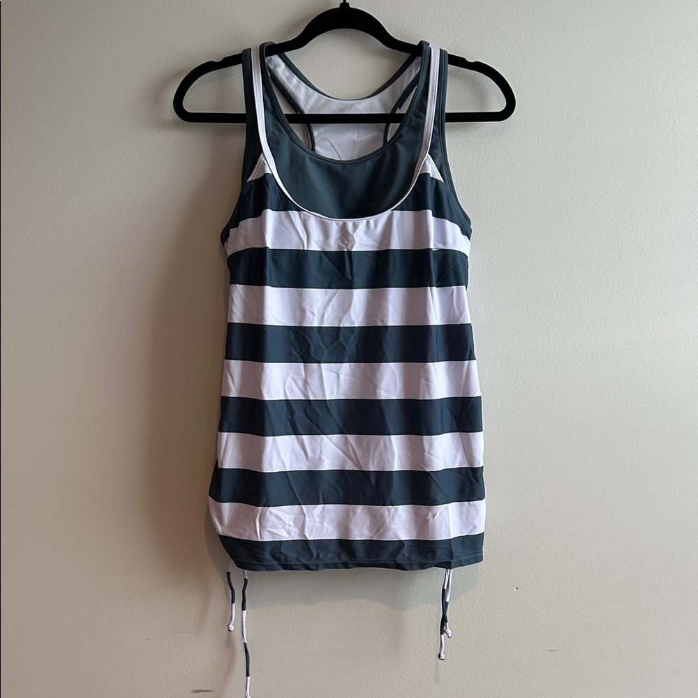 Striped Women's Swim Tank Top